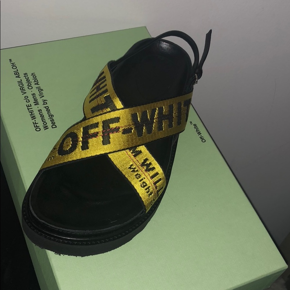 Off white belt sandal